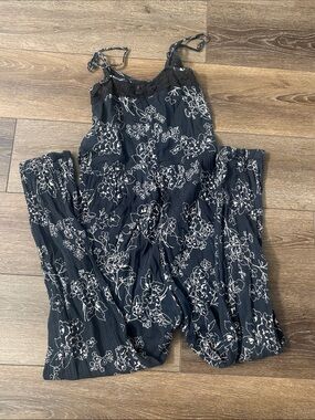 American Eagle Floral-Print Spaghetti Strap Jumpsuit